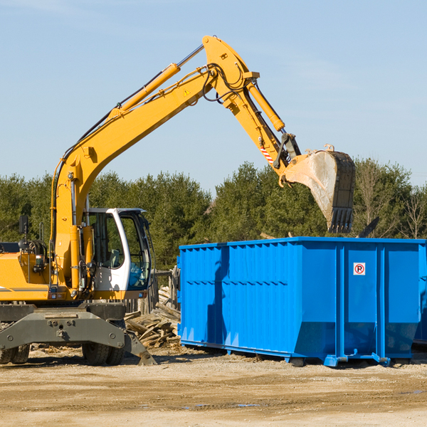 what size residential dumpster rentals are available in Wellpinit